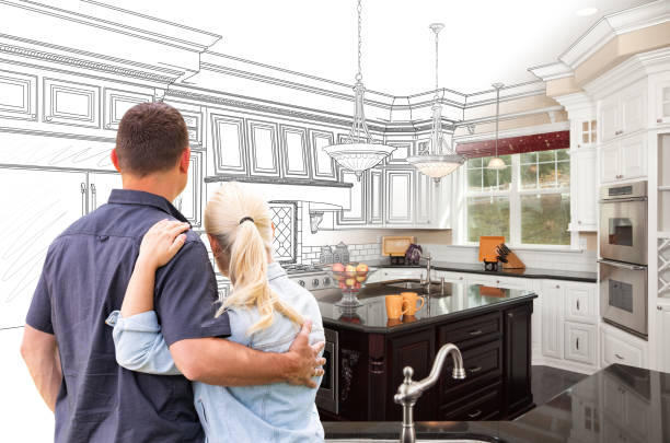 Professional Kitchen Island Installation technician working in Trumbauersville, PA